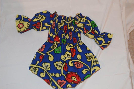 Handmade Ankara Baby Playsuit – Vibrant African Print Onesie for Babies & Toddlers