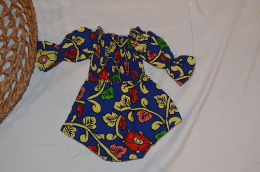 Handmade Ankara Baby Playsuit – Vibrant African Print Onesie for Babies & Toddlers